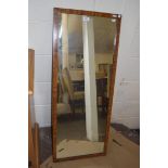 MAHOGANY FRAMED WALL MIRROR, 101CM HIGH