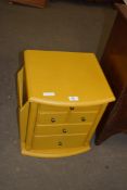 SMALL LIGHT WOOD FIVE DRAWER CABINET, 38CM WIDE