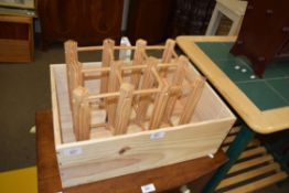 WOODEN WINE RACK AND WINE BOX