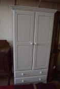 PAINTED PINE WARDROBE, 182CM HIGH