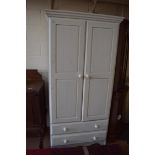 PAINTED PINE WARDROBE, 182CM HIGH