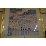 AFTER GUSTAV KLIMT, COLOURED PRINT, GILT FRAMED, 60CM WIDE