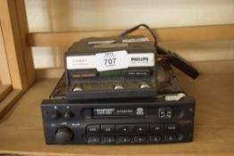 MIXED LOT: BLAUPUNKT VINTAGE CAR STEREO TOGETHER WITH A PHILIPS 8-TRACK PLAYER