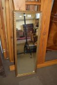 GILT FRAMED RECTANGULAR MIRROR, 97CM WIDE