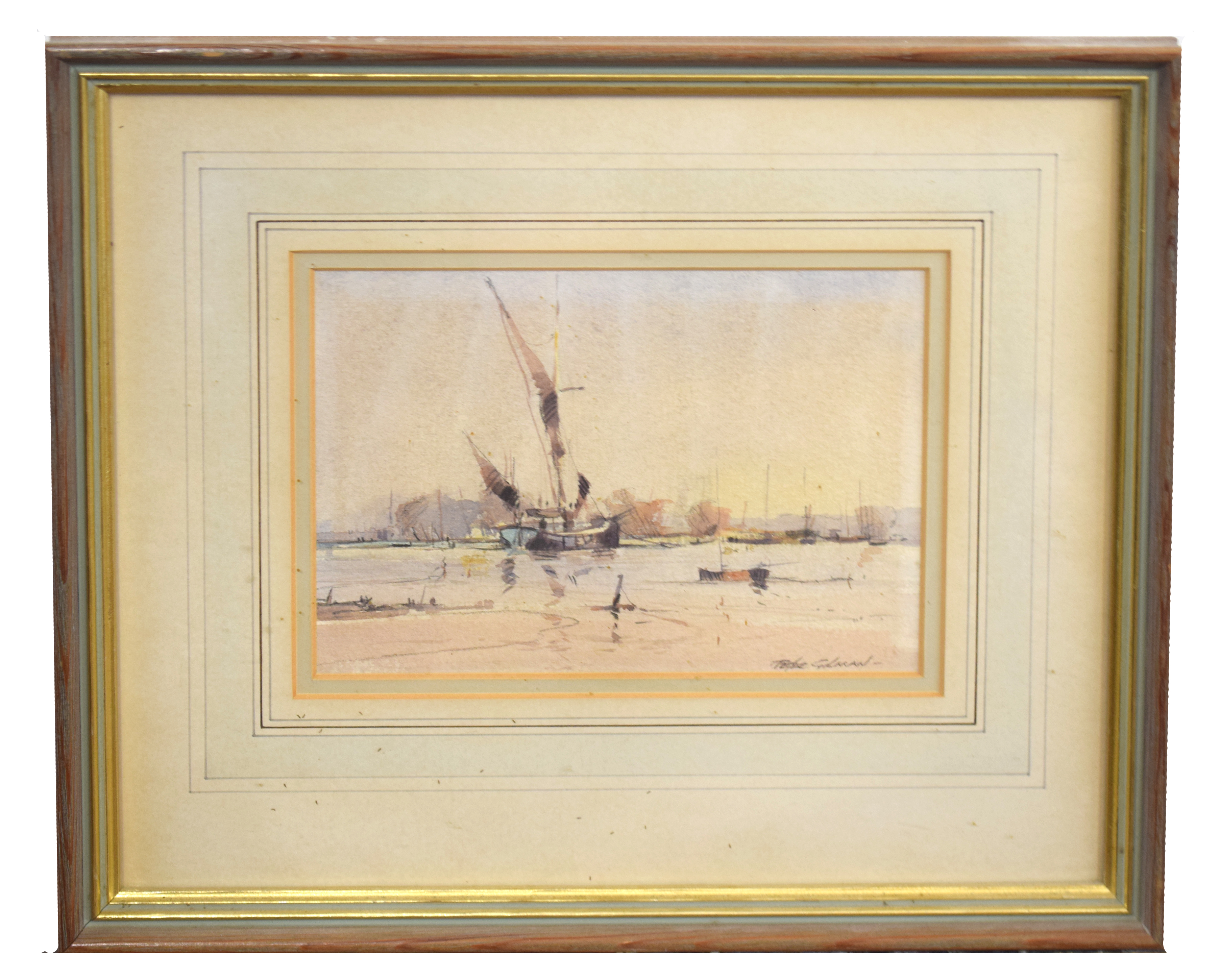 Jane Hughes (British, 20th century) Blakeney Harbour, watercolour, signed, 18 x 23cm and Fishing - Image 2 of 2