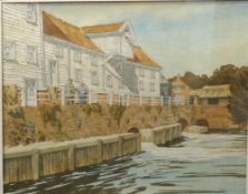 H J Starling (British, 20th century, ), Trowse Mill, Norwich, watercolour study, signed lower right,