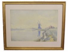 Stephen John Batchelder (1849-1932), two watercolours, "Horning", signed lower left and "Berney Arms