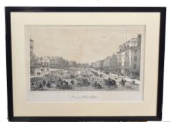 W F Austin (British, 19th century), Norwich marketplace, uncoloured lithograph on paper, 37 x 54cm