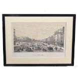 W F Austin (British, 19th century), Norwich marketplace, uncoloured lithograph on paper, 37 x 54cm