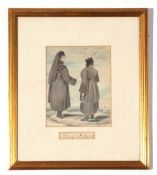Continental, late 19th century/early 20th century, Pair of Brazilian nuns, watercolour on paper,