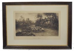 Almer Keene (British, 19th century), Going to Pasture, lithograph on paper, 27 x 41cm