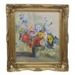 British, 20th century, Floral Still Life, oil on canvas, unsigned, 47 x 40cm