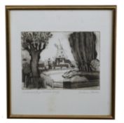 Graham Clarke, artists Proof, "Windmill, Rye" signed to margin, 15cm x 18cm.