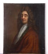 18th century East Anglian School, pair of oils on canvas, Portraits of a Lady and Gentleman (