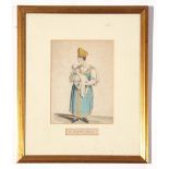 Continental, late 19th/early 20th century, Russian nurse, watercolour on paper, unsigned, 14 x 30cm