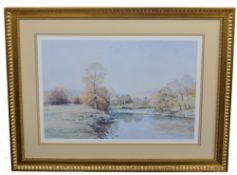 Robert Richardson (British, 20th century), limited edition landscape print of the River Calder,