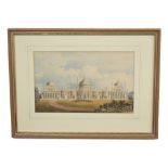 A longitudinal view of Brighton Pavilion, coloured lithograph on paper, 18 x 30cm