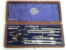 Technical drawing set manufactured by A G Thornton, Paragon Works, Manchester, in original box