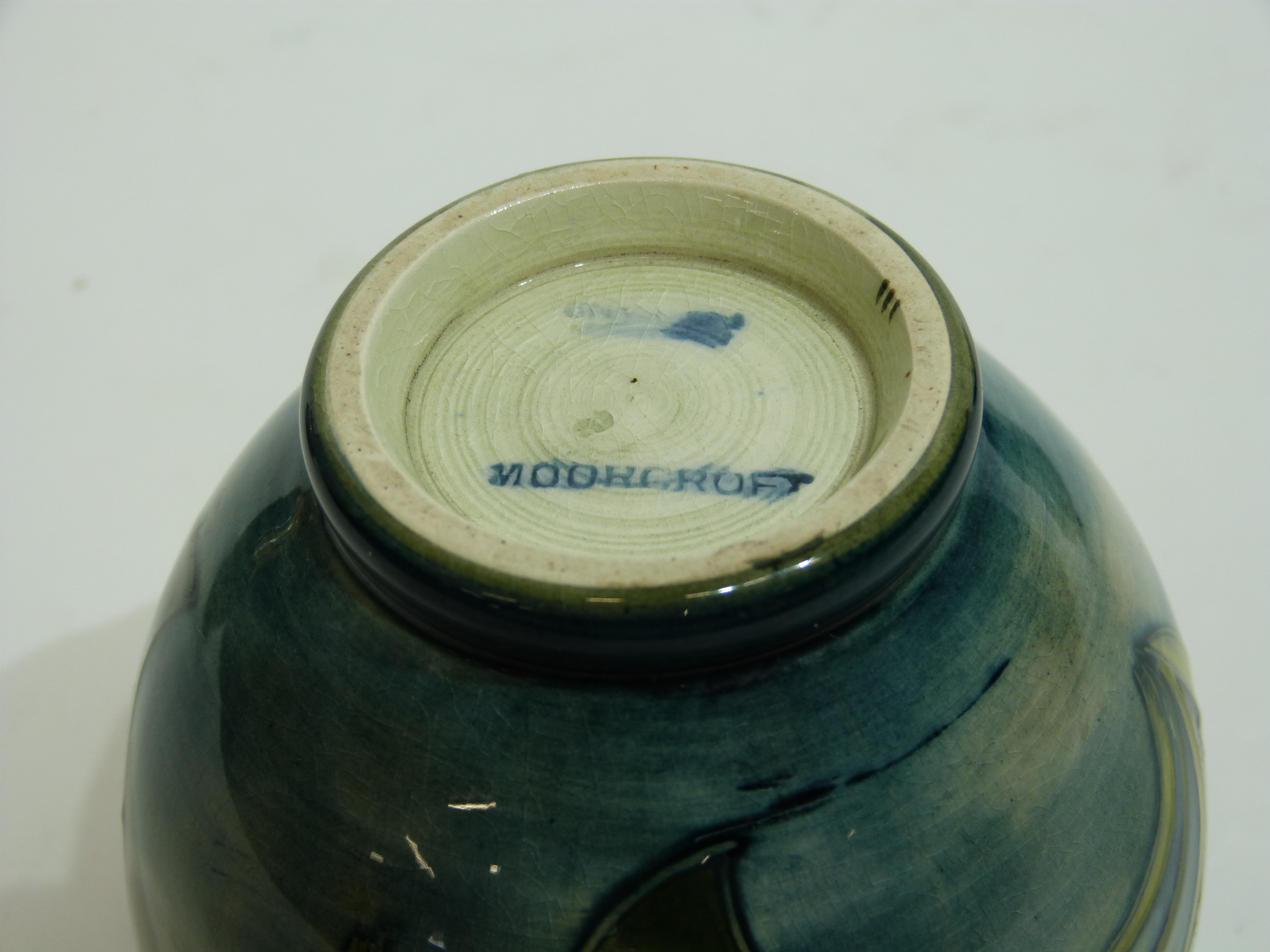 Small modern Moorcroft vase with tube lined design, a further Moorcroft bowl with design of - Image 5 of 7