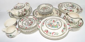 Extensive quantity of Johnson Bros tea and dinner wares all decorated in the Indian Tree pattern