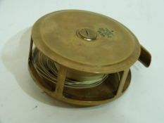 Hardy Bros salmon reel, marked J B Moscrops, patent Manchester, in original box