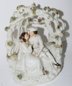 Staffordshire arbour type group of lovers