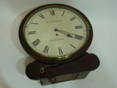 Mahogany cased wall clock H Gunton Norwich