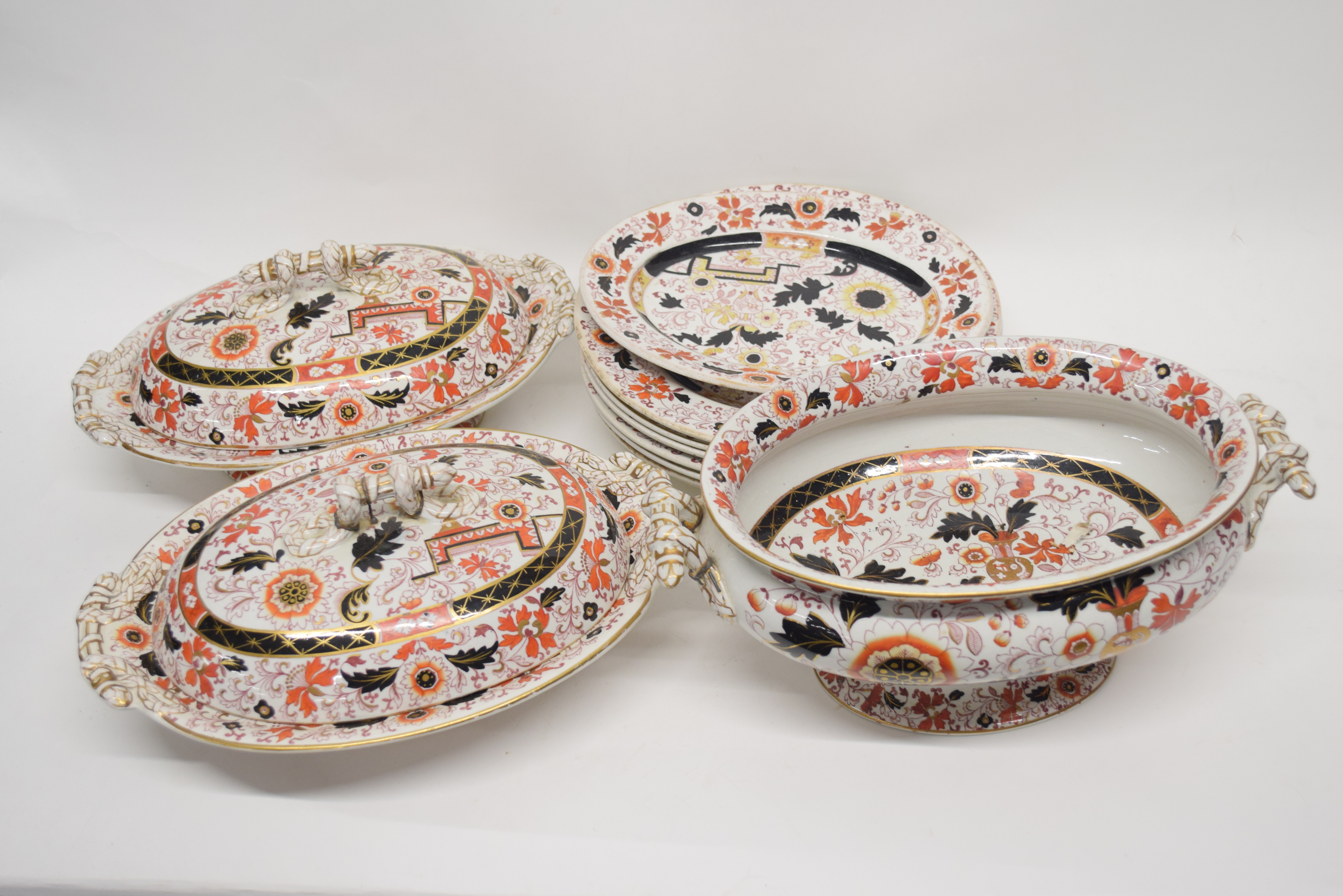 Group of Ashworths Ironstone dinner wares in an Imari pattern including two tureens and covers, - Image 2 of 2