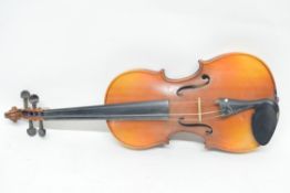 Modern Violin together with case and bow