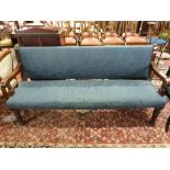 19th century upholstered settle, length approx 182cm