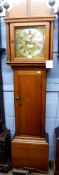 William Nash, Bridge, (Kent) 18th century oak cased longcase clock, the brass and silvered face with