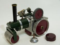 Boxed model of a steam engine