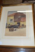 H W TUCK, THE BOATHOUSE, WATERCOLOUR, FRAMED AND GLAZED, 42CM HIGH