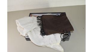 BOX CONTAINING VINTAGE CHRISTENING GOWN, VARIOUS VINTAGE LADIES GLOVES ETC