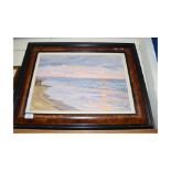 VOLODYMYR ZHUGAN (RUSSIAN, 20TH CENTURY) BALTIC SEA, OIL ON BOARD, 35 X 40CM, SET IN A WOODEN FRAME