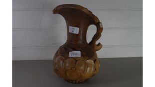 TURNED WOODEN EWER