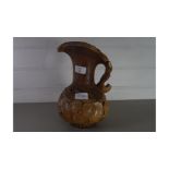 TURNED WOODEN EWER