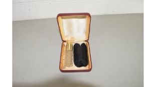 SMALL SCENT BOTTLE WITH GILT MOUNTS IN ORIGINAL BOX