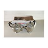 PEWTER FOUR-PIECE TEA SERVICE