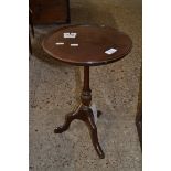 SMALL MAHOGANY WINE TABLE WITH CIRCULAR TOP AND TRIPOD BASE, 52CM HIGH