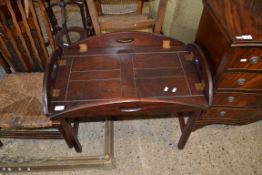 20TH CENTURY FOLDING BUTLERS TRAY AND ACCOMPANYING STAND