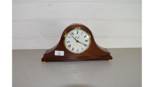 COMITTI OF LONDON MODERN MAHOGANY CASED MANTEL CLOCK