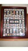 FRAMED SET OF PLAYERS CIGARETTE CARDS, FIRE ENGINE AND FIREMEN SERIES