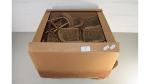 COLLECTION OF DOLLS WICKER FURNITURE