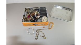 BOX OF COSTUME JEWELLERY