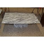 CONTEMPORARY GREY MARBLE COFFEE TABLE