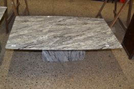 CONTEMPORARY GREY MARBLE COFFEE TABLE