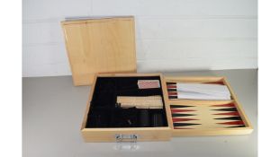 TRAVELLING WOODEN GAMES BOX