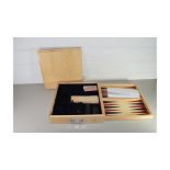 TRAVELLING WOODEN GAMES BOX