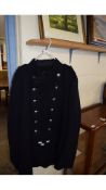 VINTAGE LEICESTERSHIRE AND RUTLAND FIRE OFFICERS JACKET WITH CHROME FINISH BUTTONS